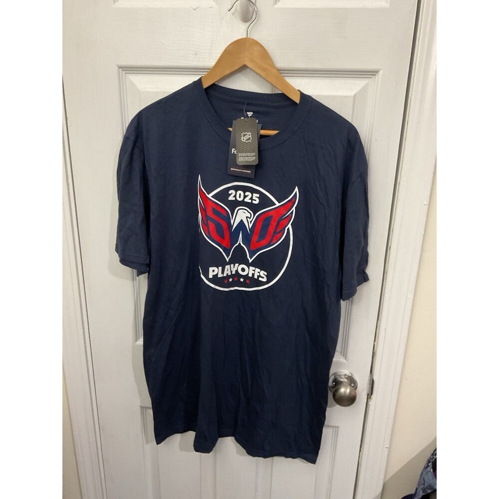 Fanatics Washington Capitals NHL Hockey 2025 Playoffs Shirt Navy Size Xl